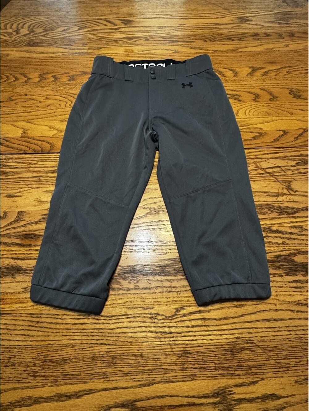 Under Armour Womens S Utility Softball Pants Gray Black Knicker 1375665